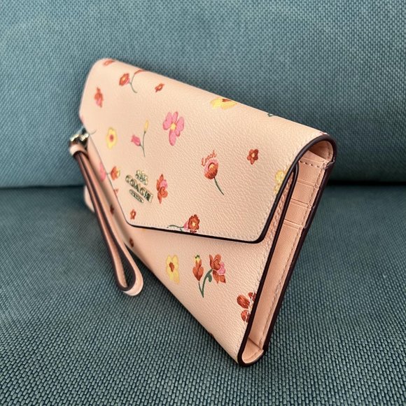 Coach Bags Coach Travel Envelope Wallet With Mystical Floral Print